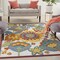 Homeroots 5 x 8 ft. Yellow & Ivory Indoor & Outdoor Area Rug 385121 - alternate 6